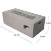 Christopher Knight Home Nicola Outdoor 40 Inch Rectangle Fire Pit, Light Gray