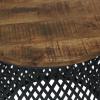 Christopher Knight Home Niver Handcrafted Lace Cut Side Table – Mango Wood and Iron – Natural/Black