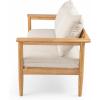 Christopher Knight Home Ordel Acacia Wood Outdoor Loveseat, Wooden Patio Loveseat Sofa, Patio Furniture 2-Seater Sofa with Removable Cushions,Comfy Lounge Sofa Outdoor for 2 People,Beige+Light Teak