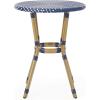 Christopher Knight Home Paul Bistro Set, Dark Teal + White + Bamboo
