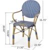 Christopher Knight Home Paul Bistro Set, Dark Teal + White + Bamboo