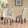 Christopher Knight Home Pertica Fabric Dining Chairs, 2-Pcs Set, Polyester White And Blue Floral(Modern)