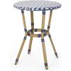 Christopher Knight Home Picardy Bistro Set, Navy Blue + White + Bamboo
