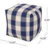 Christopher Knight Home Pouf, Ivory + Navy Blue