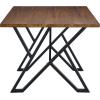 Christopher Knight Home Quillson 59.04″ Rectangular Dining Table, Walnut Finish Kitchen Table, Open X Metal Legs, Dining Table for 4, Industrial Table for Dining Room Kitchen Home, Walnut+Black