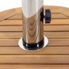 Christopher Knight Home Ralph Outdoor 40lb Circular Umbrella Base – Acacia Wood and Stainless Steel – Teak