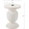Christopher Knight Home Renata MGO Patio Umbrella Base, Outdoor Side Table, Patio Umbrella Stand Outdoor Base with Hand-Turn Tightening Knob, Small Coffee Table, No Need Assembly, Terrazzo White
