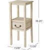 Christopher Knight Home Rivera Acacia Wood Accent Table, Brushed Morning Mist, 13D x 13W x 30.3H in