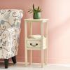 Christopher Knight Home Rivera Acacia Wood Accent Table, Brushed Morning Mist, 13D x 13W x 30.3H in