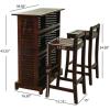 Christopher Knight Home Riviera Wood Bar Set, 3-Pcs Set, Rich Mahogany