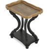 Christopher Knight Home Ronie French Country Wooden End Table with Bottom Shelf, Rectangular Living Room Side Table, Vintage Coffee Table with Hourglass Design, Natural+Black