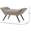 Christopher Knight Home Rosalynn Tufted Fabric Ottoman / Bench, Granite([‘Grey’])