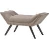 Christopher Knight Home Rosalynn Tufted Fabric Ottoman / Bench, Granite([‘Grey’])