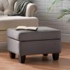 Christopher Knight Home Rosella Fabric Ottoman, Ash Grey(Ash Grey)