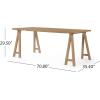 Christopher Knight Home Sabine Farmhouse Wood Dining Table, Natural Oak Finish