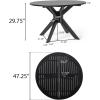 Christopher Knight Home Sandee Indoor Dining Table – Acacia Wood and Iron – Black