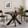 Christopher Knight Home Sandee Indoor Dining Table – Acacia Wood and Iron – Black