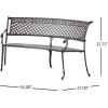 Christopher Knight Home Sebastian Outdoor Antique Cast Aluminum Sector Bench, Shiny Copper