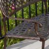 Christopher Knight Home Sebastian Outdoor Antique Cast Aluminum Sector Bench, Shiny Copper