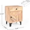 Christopher Knight Home Shinon Mango Wood Nightstand with 1 Drawer, End Table/Sofa/Bed Side Table/Storage Cabinet, Bedroom Decoration/Organizer, Storage Space with Carved Lines on Door, Natural Finish(Natural carved Lines)