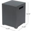 Christopher Knight Home Sidney Outdoor 40-Inch Square Fire Pit with Tank Holder, Brushed Brown