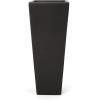 Christopher Knight Home Spike Outdoor Modern Medium Cast Stone Planter, White(Black)