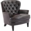 Christopher Knight Home Tafton Tufted Leather Club Chair, Brown 35D x 33.5W x 34.5H in