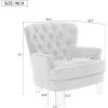 Christopher Knight Home Tafton Tufted Leather Club Chair, Brown 35D x 33.5W x 34.5H in