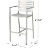 Christopher Knight Home Tammy Coral Outdoor Silver Rust-Proof Aluminum 29.50 Inch Barstools (Set of 4)