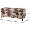 Christopher Knight Home Tatiana Velvet Storage Ottoman, Milk Cow / Dark Brown