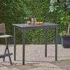 Christopher Knight Home Teresa Outdoor Minimalist Acacia Wood Rectangle Bar Table Dark Gray