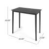 Christopher Knight Home Teresa Outdoor Minimalist Acacia Wood Rectangle Bar Table Dark Gray