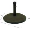Christopher Knight Home Terracota Outdoor Circular Concrete and Iron Umbrella Base, Brown, Black
