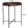 Christopher Knight Home Tift Handcrafted Folding Tray Top Table – Mango Wood and Iron – Natural/Black