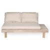 Christopher Knight Home Topia V-Shape Acacia Wood Outdoor Sofa and Coffee Table Set, Wooden Patio Conversation Set with Cushion, Outdoor Modular Sofa Couch with Coffee Table, Light White+Beige