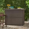 Christopher Knight Home Trinidad PE Bar, Dark Brown, Dimensions: 51.50”L x 25.15”W x 39.00”H