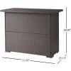 Christopher Knight Home Trinidad PE Bar, Dark Brown, Dimensions: 51.50”L x 25.15”W x 39.00”H