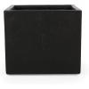 Christopher Knight Home Vanessa Outdoor Modern Large Cast Stone Square Planter, Black, 21.50 D x 21.50 W x 18.75 H