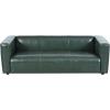 Christopher Knight Home Vevia Faux Leather Sofa, 3 Seater Couch, Upholstered Sofa, Large Lounge Chair, Birch Wood Legs Armchair, Classic Tuxedo Design Couch for Living Room Bedroom, Green
