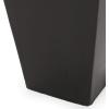 Christopher Knight Home Warner Outdoor Modern Large and Medium Cast Stone Planter Set, Black(Black)