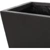 Christopher Knight Home Warner Outdoor Modern Large and Medium Cast Stone Planter Set, Black(Black)