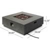 Christopher Knight Home Wellington Outdoor 50,000 BTU Square Fire Pit (No Tank Holder) – Concrete Finish