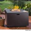 Christopher Knight Home Wellington Outdoor Iron 33″ Square Fire Pit – 50,000 BTU, Dark Grey(Dark Grey)