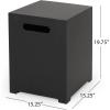 Christopher Knight Home Wellington Outdoor Iron Rectangular Fire Pit – 50,000 BTU, Dark Grey