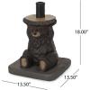 Christopher Knight Home Weslia Bear Umbrella Base, Dark Brown