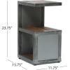 Christopher Knight Home Wessor Handcrafted Side Table – Mango Wood and Iron – Natural/Gray