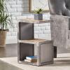 Christopher Knight Home Wessor Handcrafted Side Table – Mango Wood and Iron – Natural/Gray