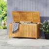 Christopher Knight Home Wood Cabinet Box, Slat Panel Storage Cabinet, Storage Organzier with Easy Open Lid Hinges, Easy Assembly, Outdoor Patio 100 Gallon Acacia Wood Deck Storage Box, Teak