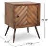 Christopher Knight Home Xaviera Mango Wood Cabinet, Dark Brown, Black