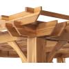 Doland Outdoor 12′ x 10′ Pergola – Acacia Wood – Teak